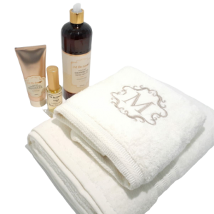 חיה עמר - רקמה ומתנות בעיצוב אישי - 2 מגבות סבון ג'ל וקרם